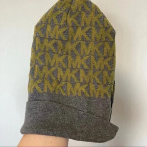 Michael Kors  mustard grey beanie